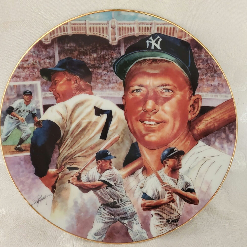 Mickey Mantle Profiles in Courage Yankees Sports Impressions Collectors Plate
